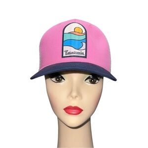 Patagonia Women’s Trucker Hat Snapback Pink Blue Gray Adjustable Organic Cotton